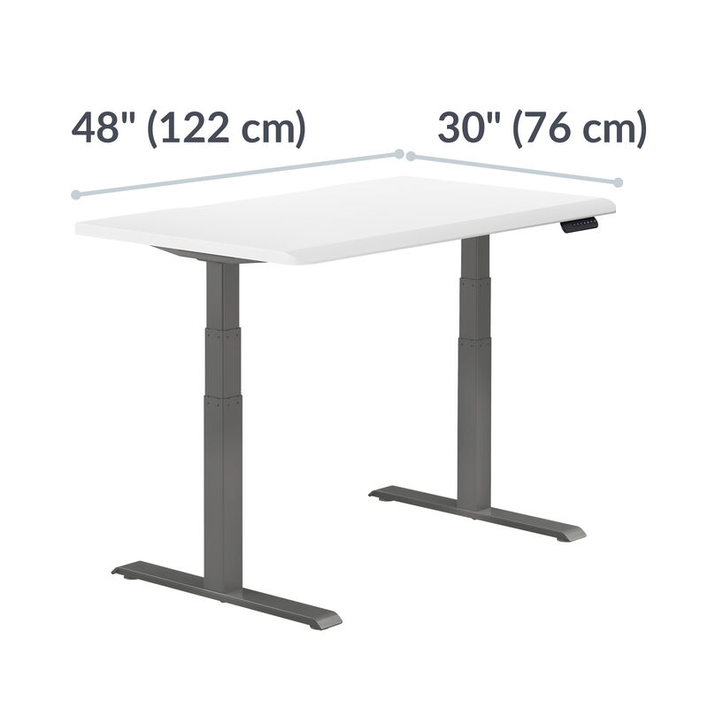 Electric Standing Desk with ComfortEdge in 48x30 White is 30 inches deep and 48 inches wide image number null